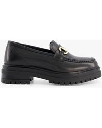 Dune - Gallagher Flatform Leather Loafers - Lyst