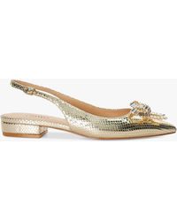 Dune - Happiest Embellished Bow Detail Ballet Pumps - Lyst