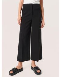 Soaked In Luxury - Corinne High Waist Wide Legs Culottes Trousers - Lyst