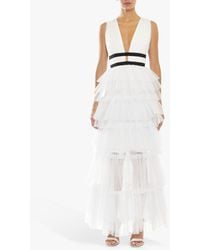 True Decadence - Tiered Tulle Maxi Dress - Lyst