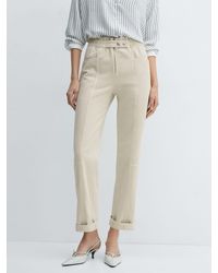 Mango - Camila High Rise Tapered Jeans - Lyst