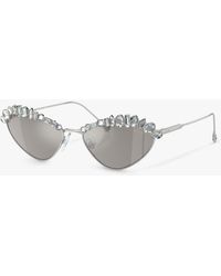 Swarovski - Sk7009 Crystal Cat's Eye Sunglasses - Lyst