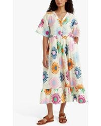 Chinti & Parker - Soleil Linen Blend Midi Dress - Lyst