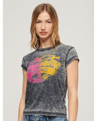 Superdry - Fade Rock Graphic Capped Sleeved T-shirt - Lyst