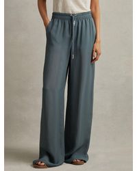 Reiss - Cameilla Wide Leg Zip Detail Trousers - Lyst