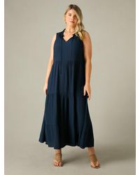 Live Unlimited - Curve Ruffle Neck Tiered Maxi Dress - Lyst