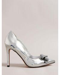 Ted Baker - Orlila Crystal Bow Court Shoes - Lyst