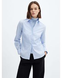 Mango - Sofia Essential Long Sleeve Shirt - Lyst