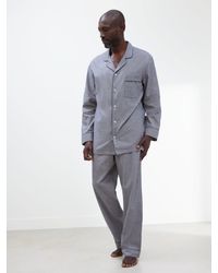 John Lewis - Organic Cotton Brushed Chambray Long Sleeve Pyjama Set - Lyst