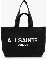 AllSaints - Ali East/west Canvas Tote Bag - Lyst