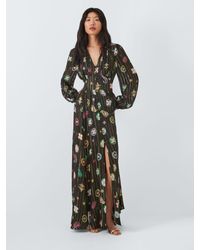 Hayley Menzies - Esmerelda Mosaic Print Silk Blend Maxi Dress - Lyst