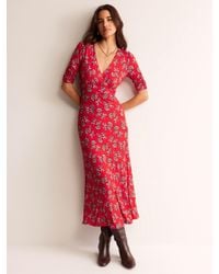 Boden - Rebecca Botanical Bunch Jersey Midi Dress - Lyst
