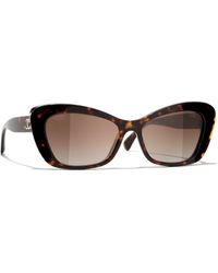 Chanel - Butterfly Sunglasses Ch5481h Dark Havana/brown Gradient - Lyst