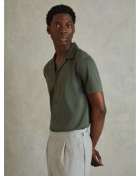 Reiss - Caspa Cuban Collar Short Sleeve Shirt - Lyst