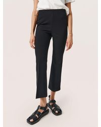 Soaked In Luxury - Bea Cropped Flare Trousers - Lyst