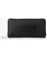 Whistles - Leather Shiny Croc Long Purse - Lyst