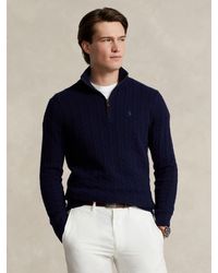 Ralph Lauren - Cable-knit Wool-cotton Jumper - Lyst