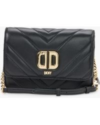 DKNY - Delphine Quilted Leather Flap Cross Body Bag - Lyst