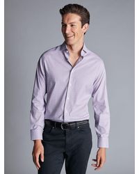 Charles Tyrwhitt - Grid Check Non-iron Stretch Twill Slim Fit Shirt - Lyst