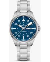 Hamilton - H64635140 Khaki Aviation Pilot Day Date Automatic Bracelet Strap Watch - Lyst
