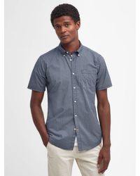 Barbour - Shell Cotton Short Sleeve Tailored Shirt - Lyst