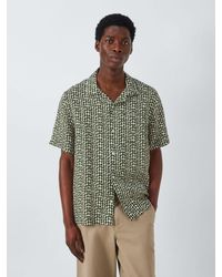 John Lewis - Geo Print Short Sleeve Linen Beach Shirt - Lyst