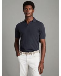 Reiss - Duchie Short Sleeve Open Collar Polo Shirt - Lyst