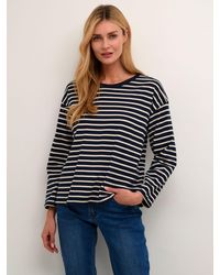 Kaffe - Winny Long Sleeve Stripe T-shirt - Lyst