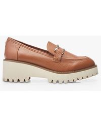 Moda In Pelle - Faythe Chunky Block Heel Leather Loafers - Lyst