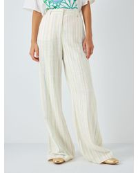 FABIENNE CHAPOT - Remi Stripe Linen Blend Trousers - Lyst
