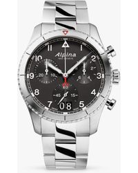 Alpina - Al-372bw4s26b Startimer Pilot Date Chronograph Bracelet Strap Watch - Lyst