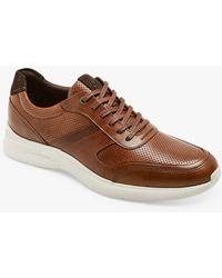 Rockport Total Motion Leather Mudguard Trainers - Natural