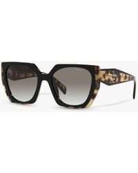 Prada - Pr 15ws Rectangular Chunky Frame Sunglasses - Lyst