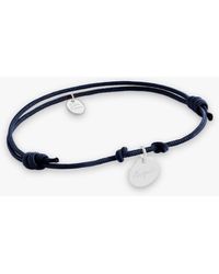 Merci Maman - Personalised Disc Charm Braided Bracelet - Lyst