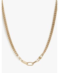AllSaints - Curb Chain Toggle Necklace - Lyst