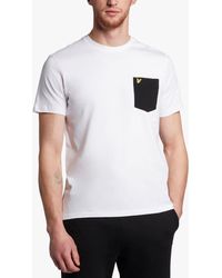 Lyle & Scott - Relaxed Cotton Contrast Chest Pocket T-shirt - Lyst