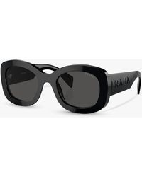 Prada - Pr A13s Round Sunglasses - Lyst