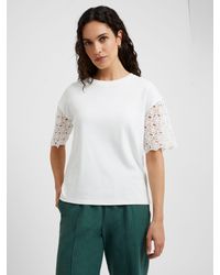 Great Plains - Crochet Cotton Short Sleeve T-shirt - Lyst