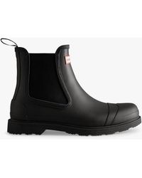 HUNTER - Waterproof Commando Chelsea Boots - Lyst