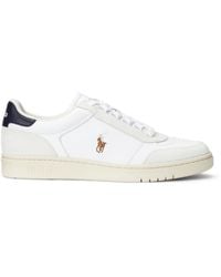 Ralph Lauren - Polo Leather Suede Court Trainers - Lyst