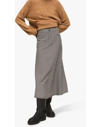 Mango - Diana Check Print Skirt - Lyst
