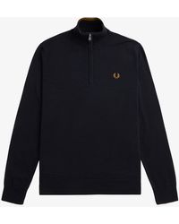 Fred Perry - Classic Half Zip Jumper - Lyst