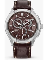 Citizen - Bl8160-07x Classic 8700 Eco-drive Leather Strap Watch - Lyst
