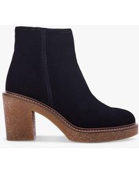Moda In Pelle - Casero Suede Block Heel Boots - Lyst