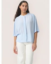 Soaked In Luxury - Layna Half Sleeve Loose Fit Shirt - Lyst