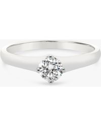 Milton & Humble Jewellery - Second Hand 18ct White Gold Diamond Engagement Ring - Lyst