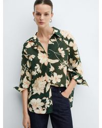 Mango - Floral Print Shirt - Lyst