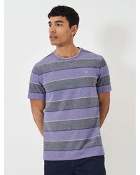Crew - Oxford Stripe Pique T-shirt - Lyst
