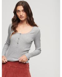 Superdry - Vintage Button Down Long Sleeve Top - Lyst