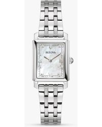 Bulova - 96p244 Sutton Diamond Bracelet Strap Watch - Lyst